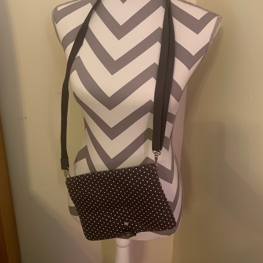 Thirty-One Double Up Crossbody Polka Dots
